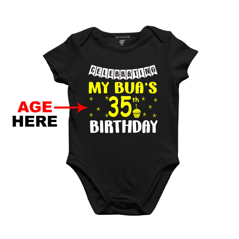 Celebrating My Bua's Birthday Age Customized Onesie or Bodysuit or Rompers in Black Color available @ gfashion.jpg