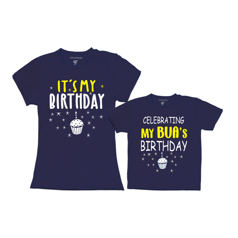 Celebrating My Bua's Birthday T-shirts in Navy Color available @ gfashion.jpg
