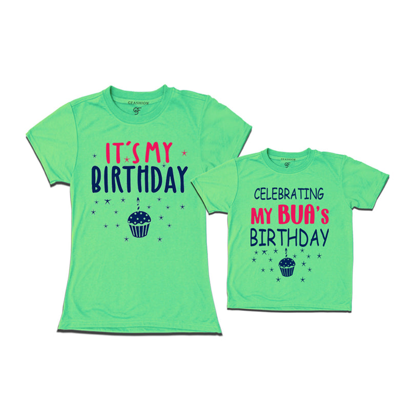 Celebrating My Bua's Birthday T-shirts in Pista Green Color available @ gfashion.jpg