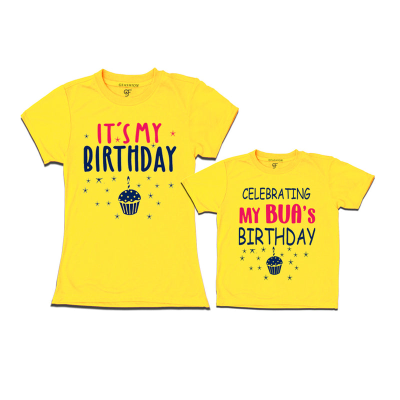 Celebrating My Bua's Birthday T-shirts in Yellow Color available @ gfashion.jpg