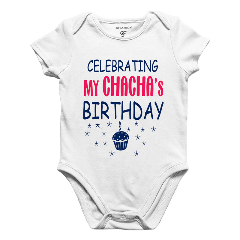 Celebrating My Chacha's Birthday Bodysuit or Rompers in White Color available @ gfashion.jpg