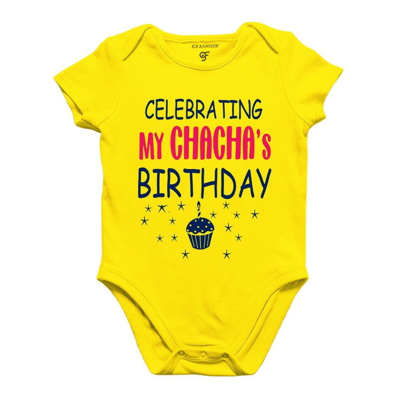 Celebrating My Chacha's Birthday Bodysuit or Rompers in Yellow Color available @ gfashion.jpg