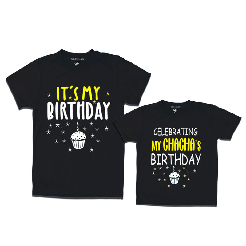 Celebrating My Chacha's Birthday T-shirts in Black Color available @ gfashion.jpg