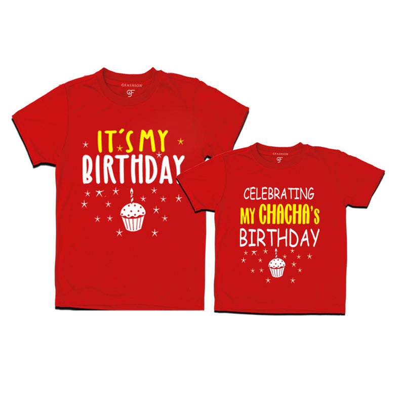Celebrating My Chacha's Birthday T-shirts in Red Color available @ gfashion.jpg
