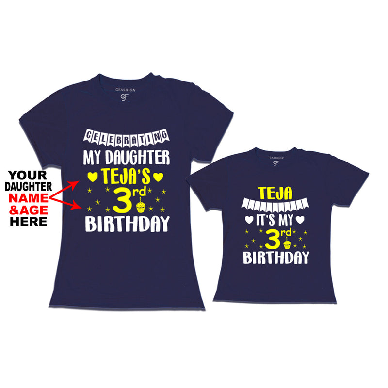 Celebrating My Daughter's Birthday -Name and Age Customized T-shirts with Mom in Navy Color available @ gfashion.jpg