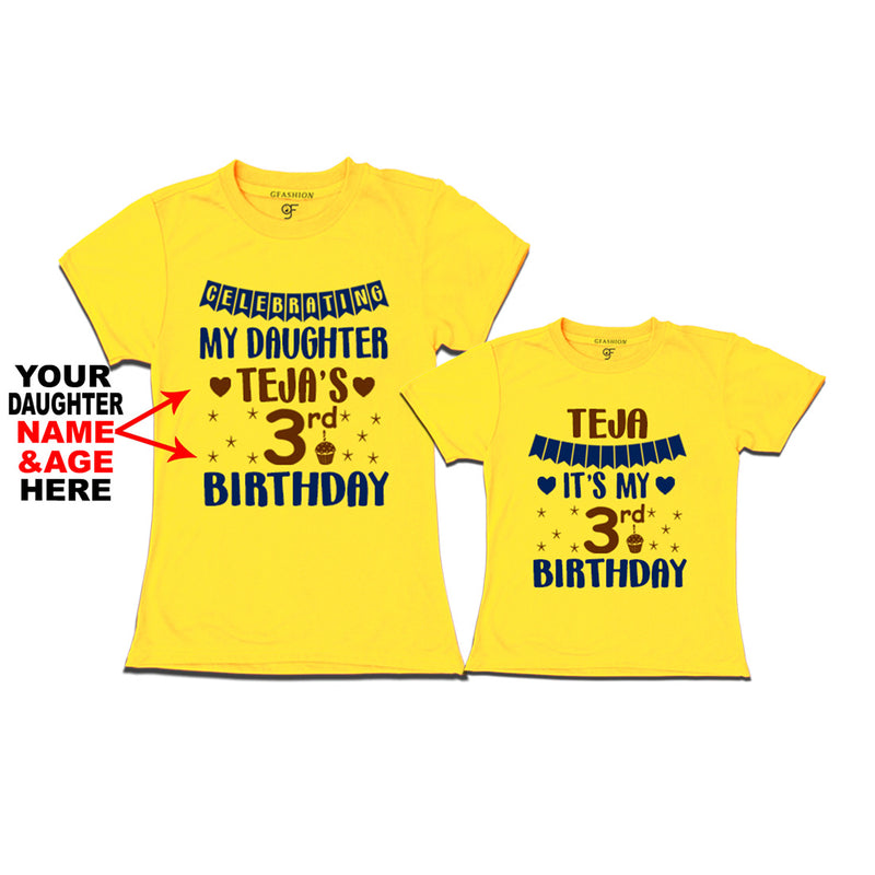 Celebrating My Daughter's Birthday -Name and Age Customized T-shirts with Mom in Yellow Color available @ gfashion.jpg