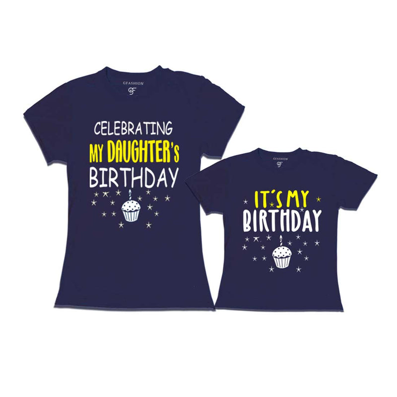 Celebrating My Daughter's Birthday T-shirts With Mom in Navy Color available @ gfashion.jpg