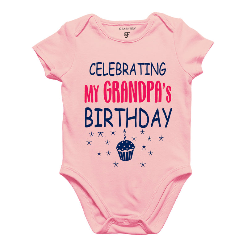 Celebrating My Grandpa's Birthday Bodysuit or Rompers in Pink Color available @ gfashion.jpg