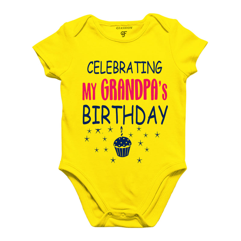 Celebrating My Grandpa's Birthday Bodysuit or Rompers in Yellow Color available @ gfashion.jpg