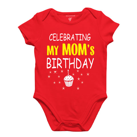 Celebrating My Mom's Birthday Bodysuit or Rompers in Red Color available @ gfashion.jpg