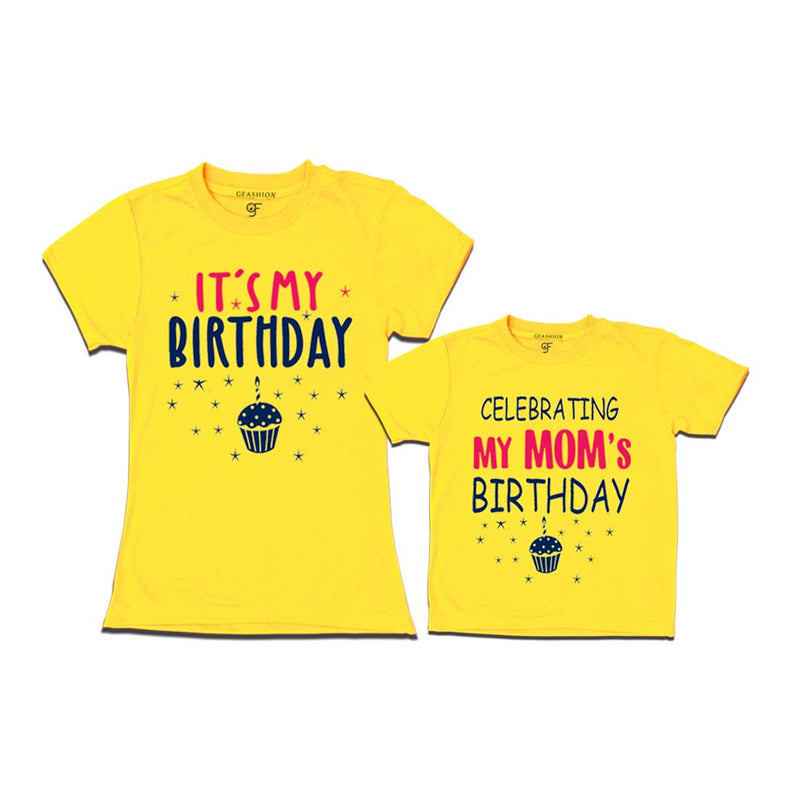 Celebrating My Mom's Birthday T-shirts in Yellow Color available @ gfashion.jpg