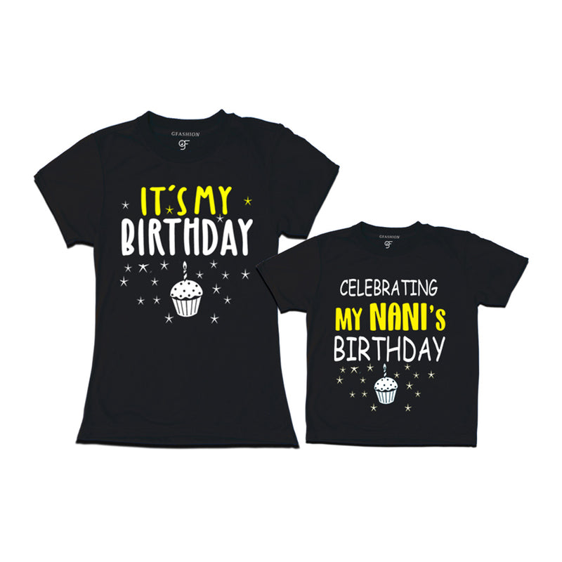 Celebrating My Nani's Birthday T-shirts in Black Color available @ gfashion.jpg