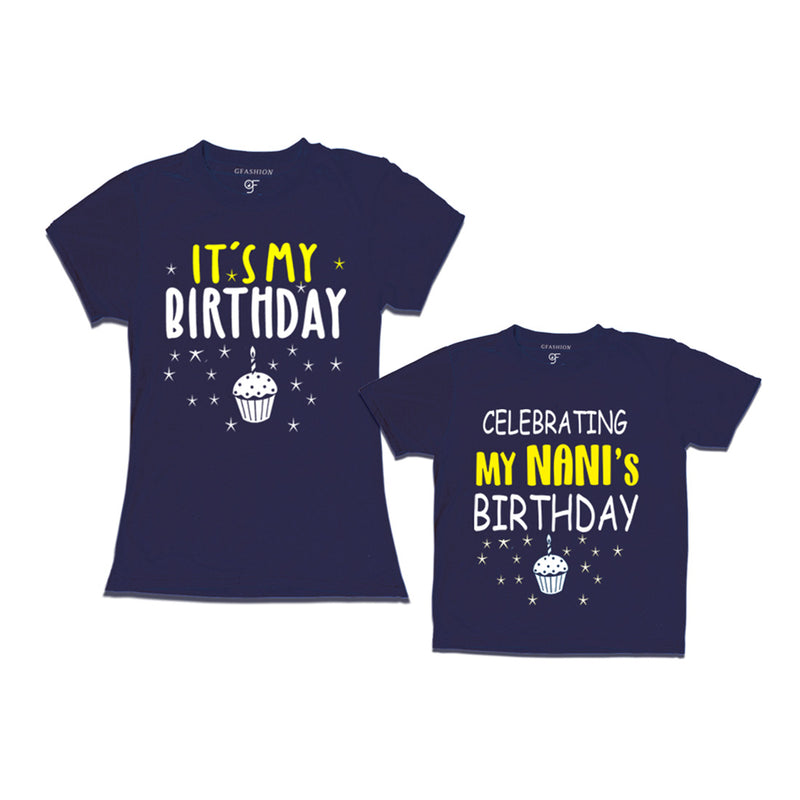 Celebrating My Nani's Birthday T-shirts in Navy Color available @ gfashion.jpg