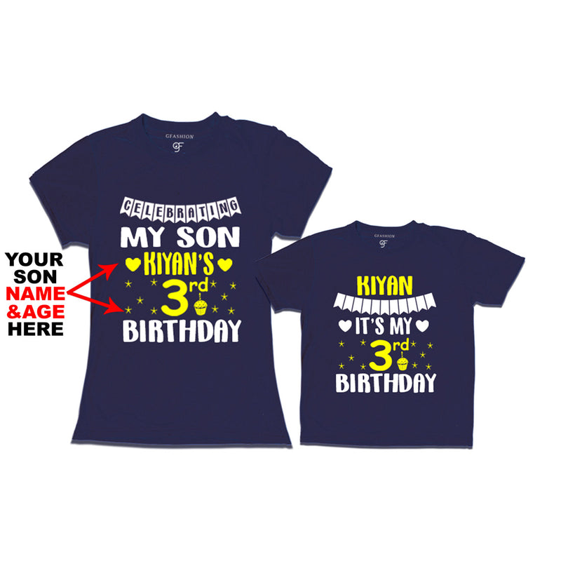 Celebrating My Son's Birthday-Name and Age Customized T-shirts With Mom in Navy Color available @ gfashion.jpg