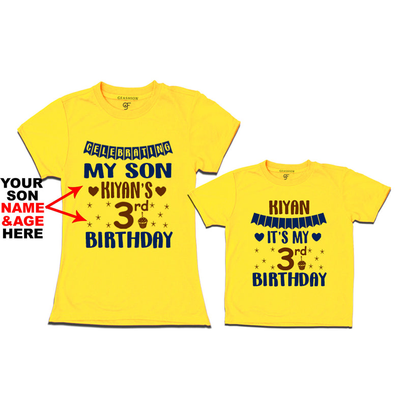 Celebrating My Son's Birthday-Name and Age Customized T-shirts With Mom in Yellow Color available @ gfashion.jpg