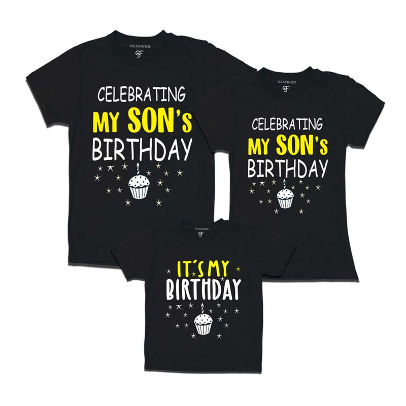 Celebrating My Son's Birthday T-shirts With Family in Black Color available @ gfashion.jpg