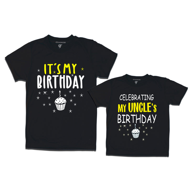Celebrating My Uncle's Birthday T-shirts in Black Color available @ gfashion.jpg