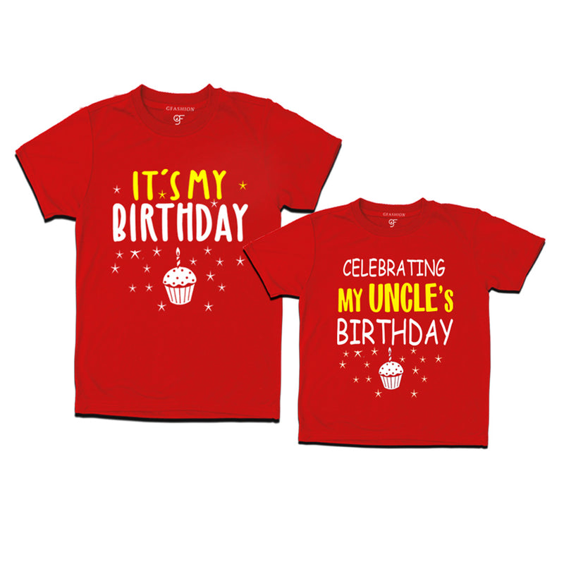 Celebrating My Uncle's Birthday T-shirts in Red Color available @ gfashion.jpg