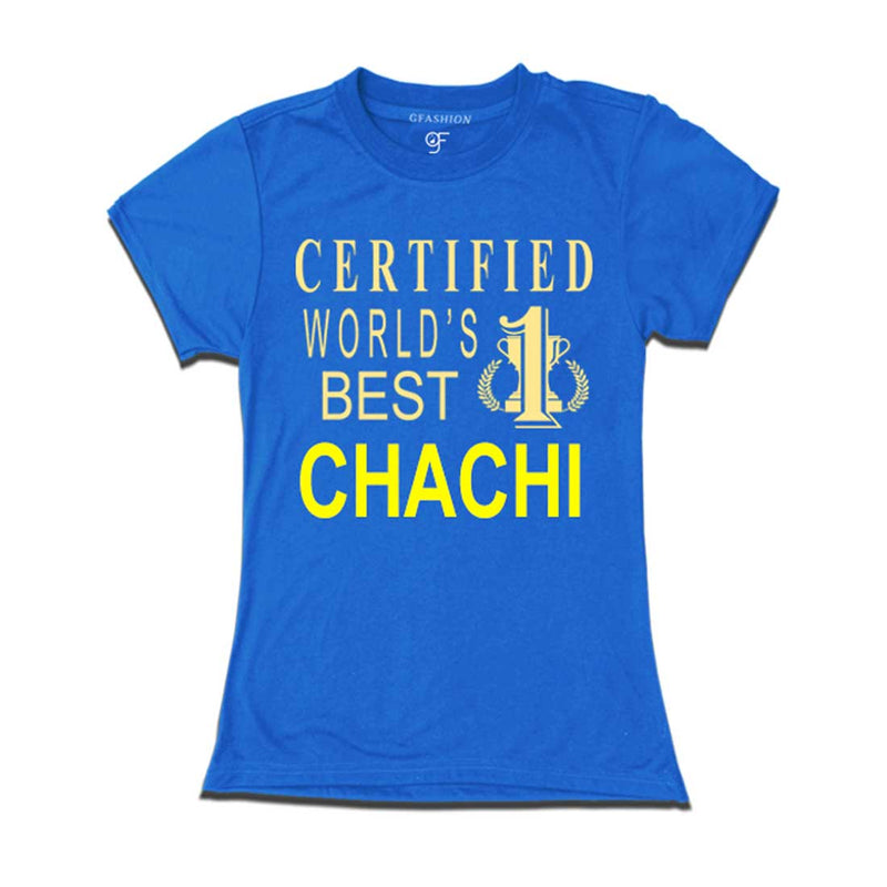 Certified World's Best Chachi T-shirts-Blue-gfashion