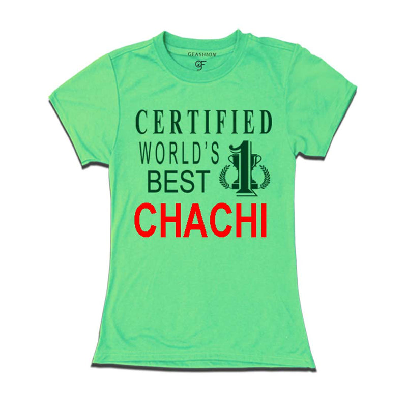 Certified World's Best Chachi T-shirts-Pista Green-gfashion