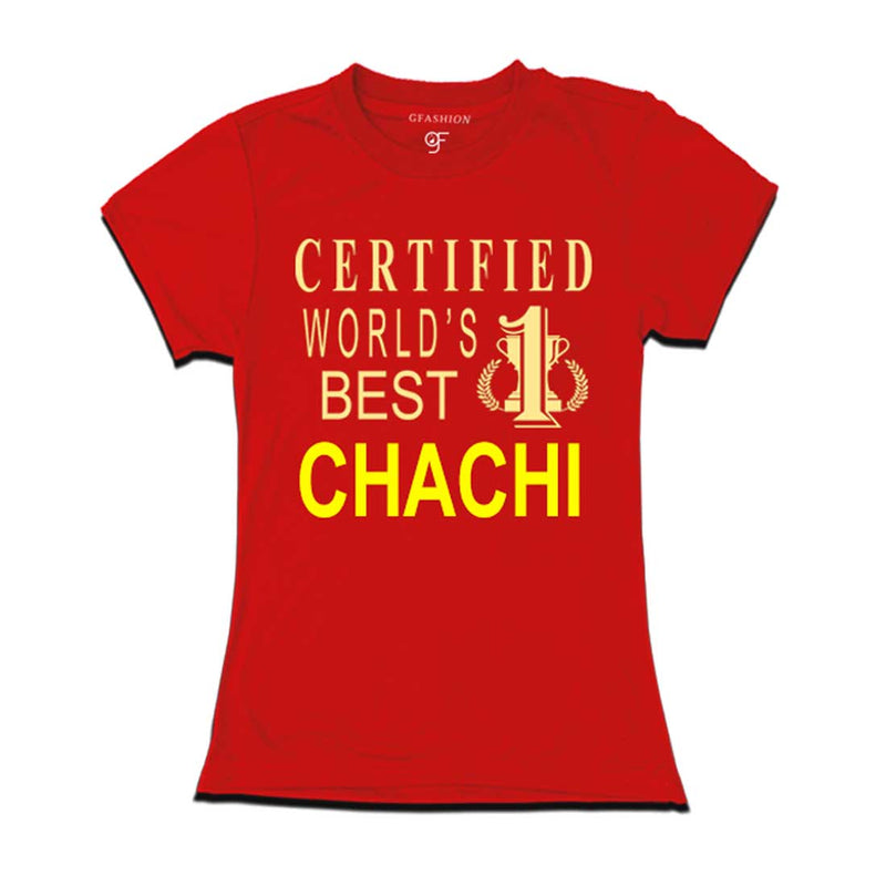 Certified World's Best Chachi T-shirts-Red-gfashion