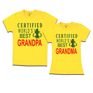 Certified World's Best Grandma Grandpa T-shirts