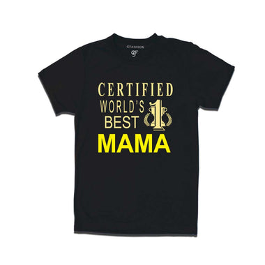Certified World's Best Mama T-shirts-Black-gfashion
