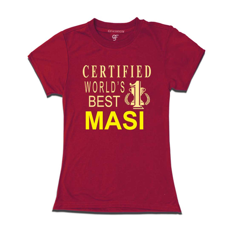 Certified World's Best Masi T-shirts-Maroon-gfashion