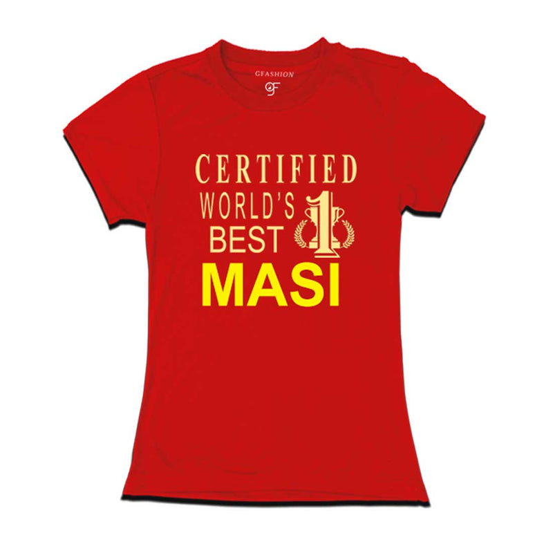 Certified World's Best Masi T-shirts-Red-gfashion