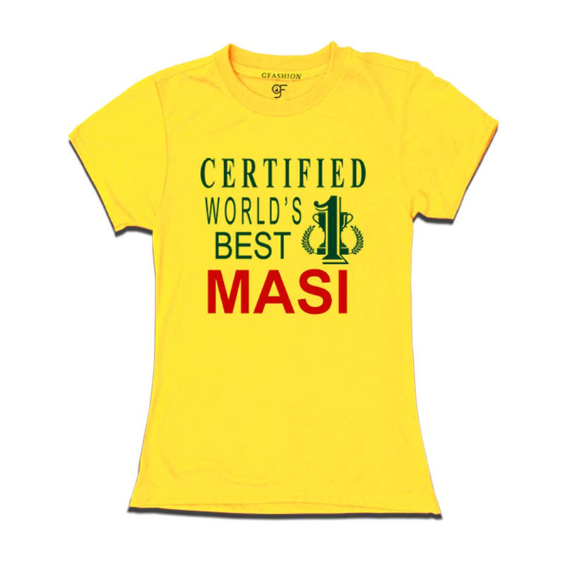 Certified World's Best Masi T-shirts-Yellow-gfashion