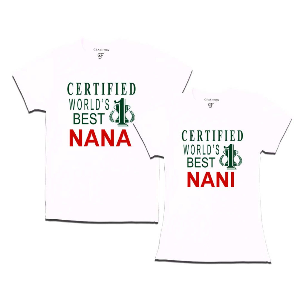 Certified World's Best Nana-Nani T-shirts-White-gfashion