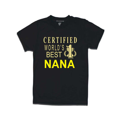 Certified World's Best Nana T-shirts-Black-gfashion