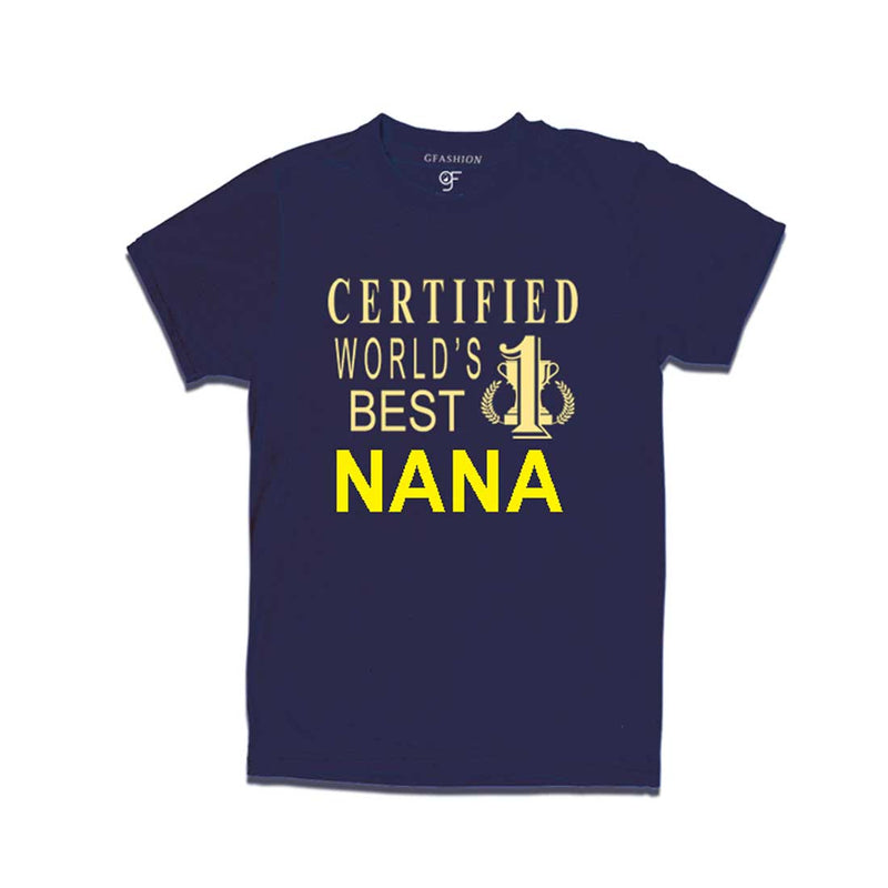 Certified World's Best Nana T-shirts-Navy-gfashion