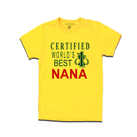 Certified World's Best Nana T-shirts-Yellow-gfashion
