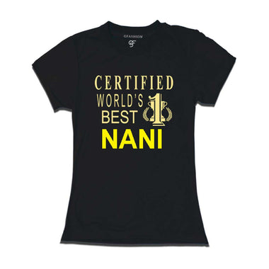 Certified World's Best Nani T-shirts-Black-gfashion