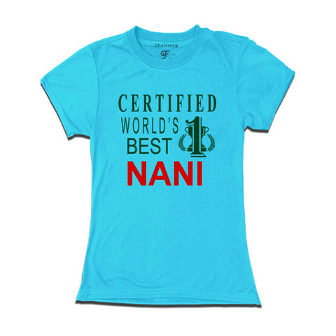 Certified World's Best Nani T-shirts-Sky Blue-gfashion