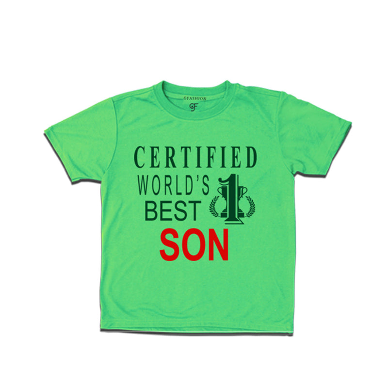 Certified World's Best Son T-shirts-Pista Green-gfashion