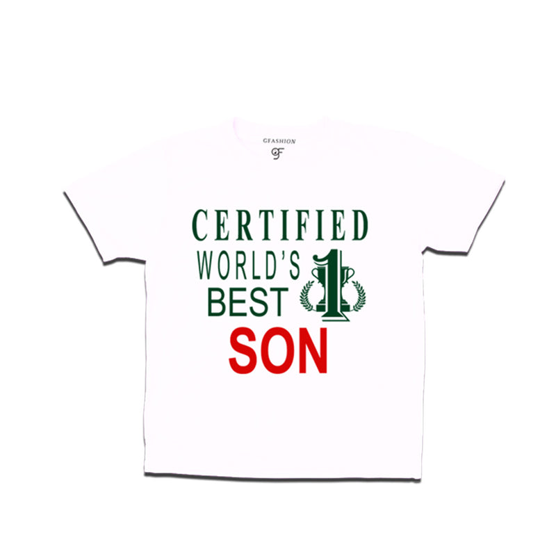 Certified World's Best Son T-shirts-White-gfashion