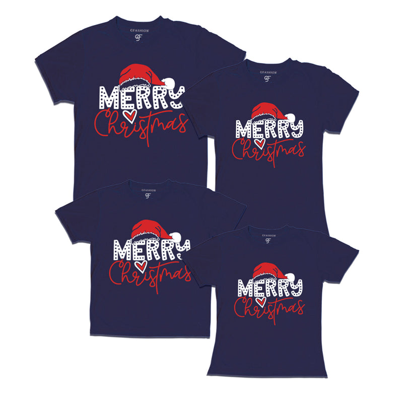 Christmas T-shirts for Family-Friends-Group in Navy Color avilable @ gfashion.jpg