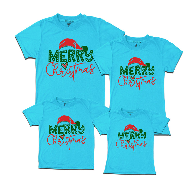 Christmas T-shirts for Family-Friends-Group in Sky Blue Color avilable @ gfashion.jpg