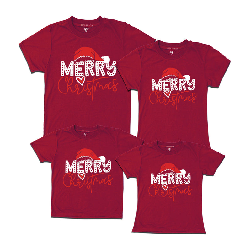 Christmas T-shirts for Family in Maroon Color avilable @ gfashion.jpg