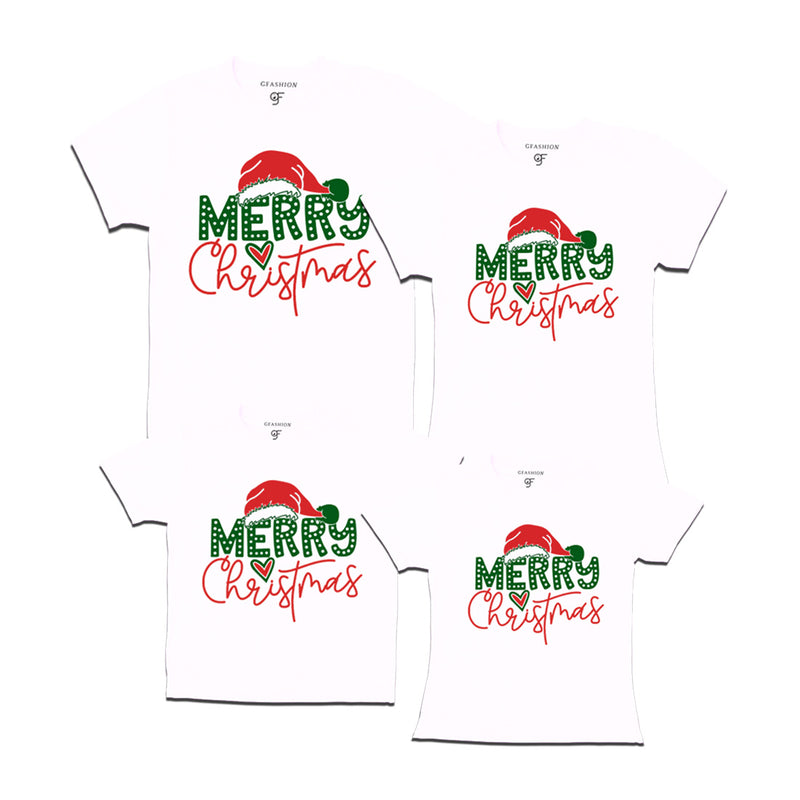 Christmas T-shirts for Family in White Color avilable @ gfashion.jpg