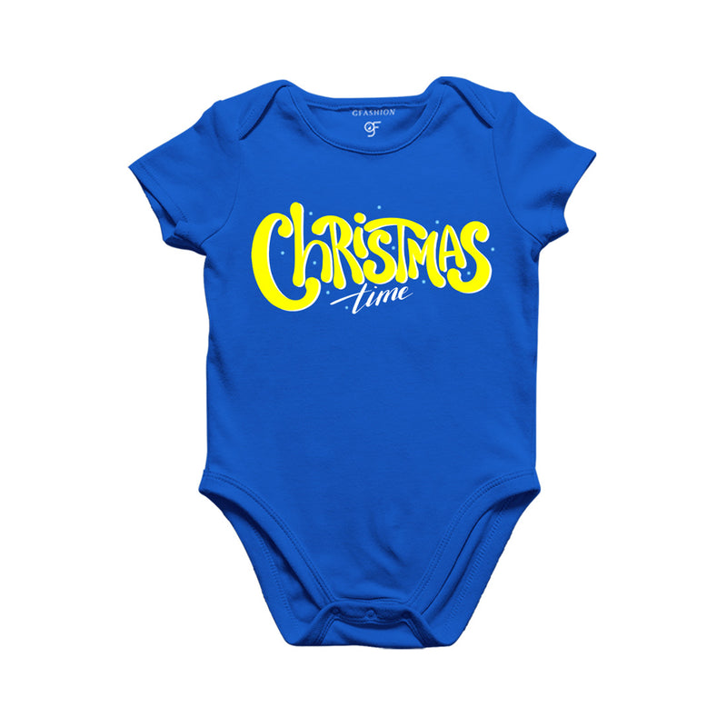 Christmas Time Baby Bodysuit or Rompers or Onesie in Blue Color avilable @ gfashion.jpg