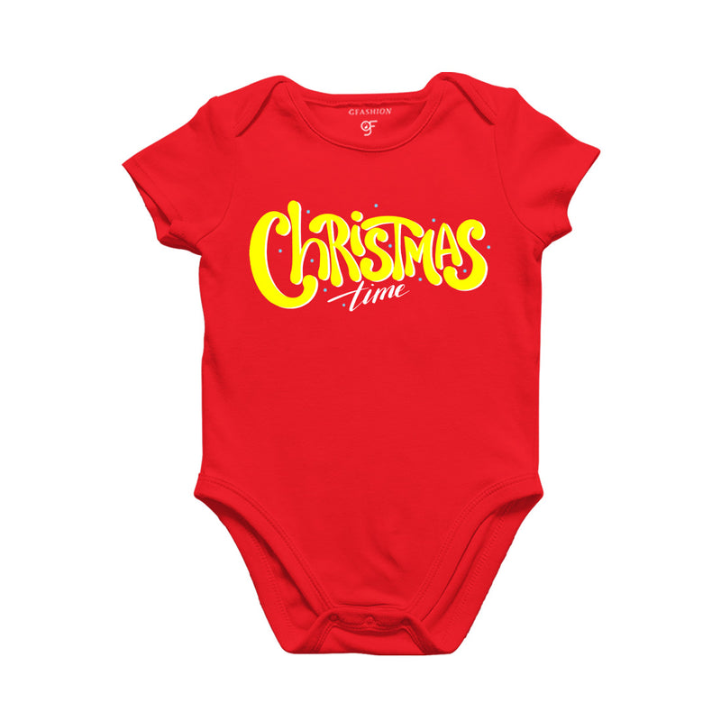 Christmas Time  Baby Bodysuit or Rompers or Onesie in Red Color avilable @ gfashion.jpg