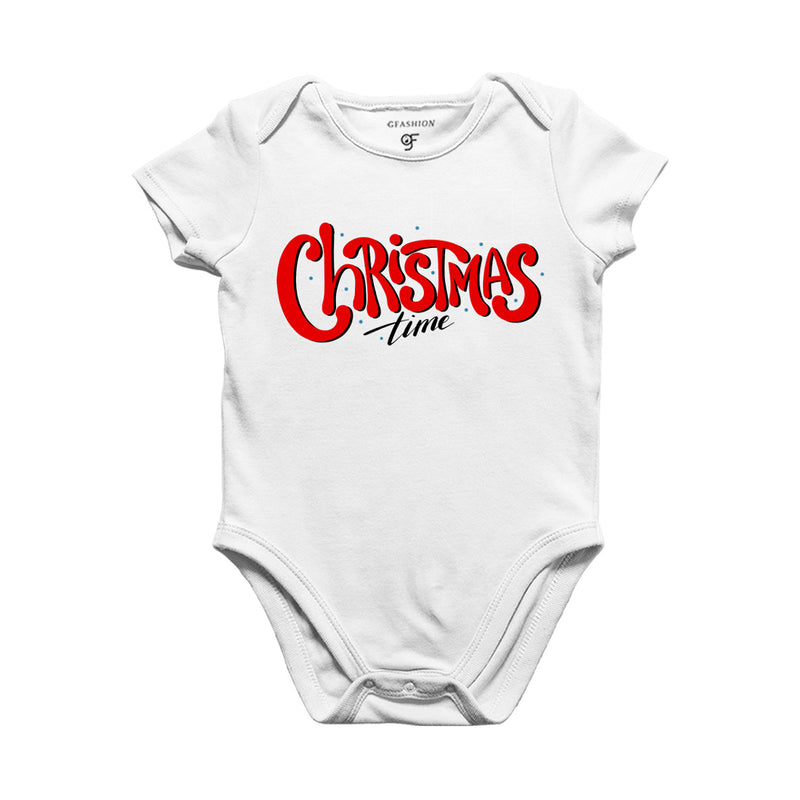Christmas Time Baby Bodysuit or Rompers or Onesie in White Color avilable @ gfashion.jpg