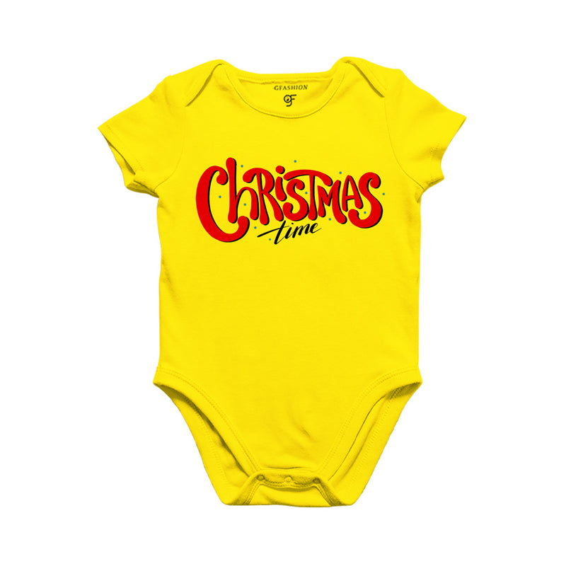 Christmas Time Baby Bodysuit or Rompers or Onesie in Yellow Color avilable @ gfashion.jpg