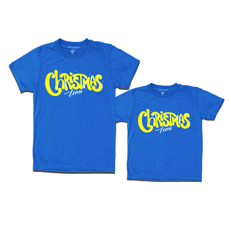Christmas Time Combo T-shirts in Blue Color avilable @ gfashion.jpg
