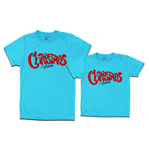 Christmas Time Combo T-shirts  in Sky Blue Color avilable @ gfashion.jpg