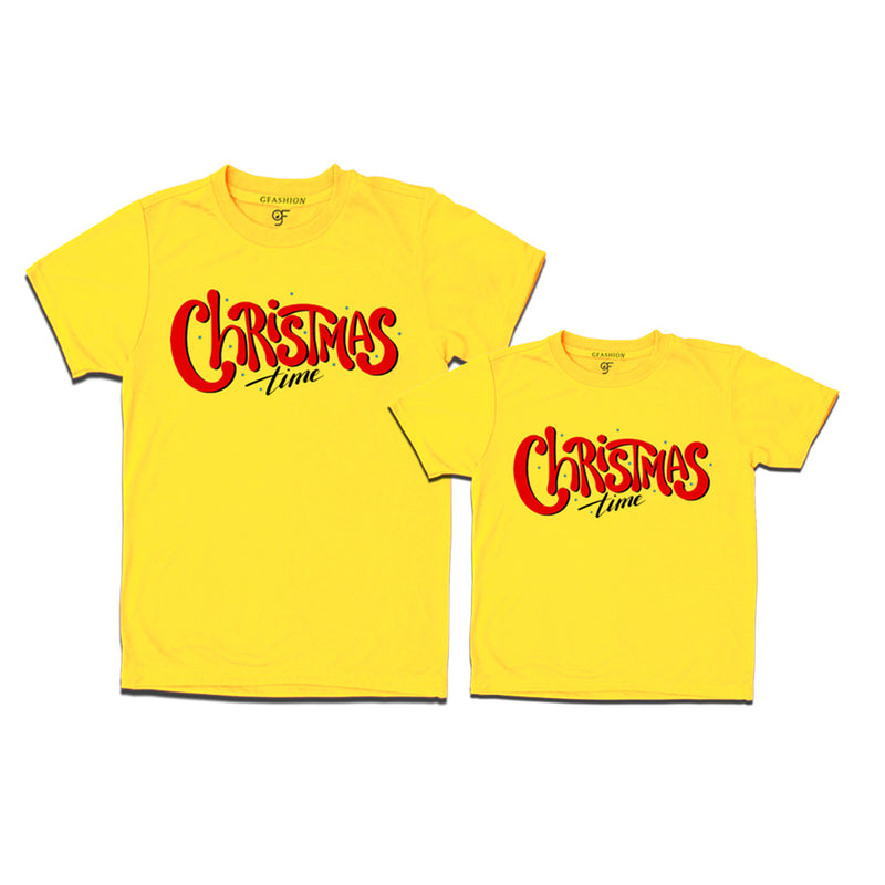 Christmas Time Combo T-shirts in Yellow Color avilable @ gfashion.jpg