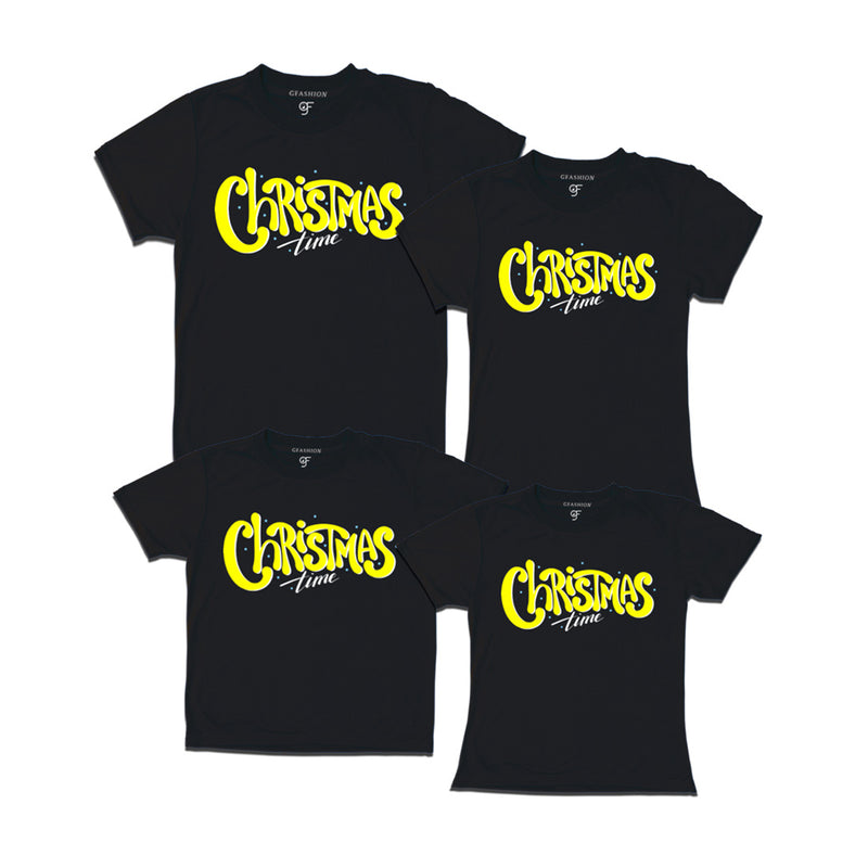 Christmas Time T-shirts for Family-Friends-Group in Black Color avilable @ gfashion.jpg